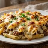 مكرونة بشاميل لحمة