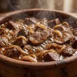 طاجن (كباب حلة - لسان - بصل) باللحمة