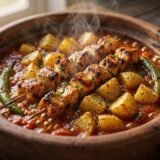 طاجن شيش طاووق بالبطاطس